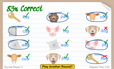 CVC words spelling activity.